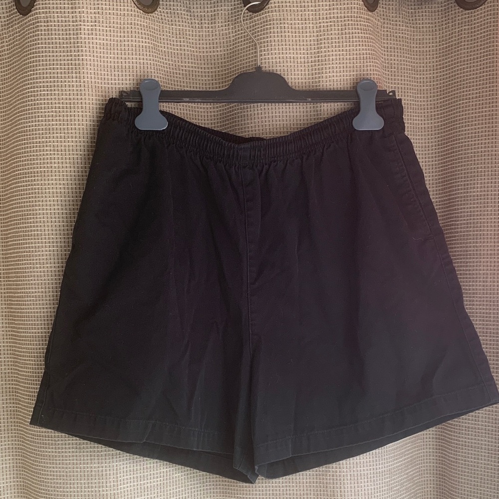 Lands' End Women's Black Elastic-Waist Casual Shorts